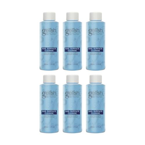 6PK Gelish Mini Nail Surface Cleanse Removes Tacky Bottle Size 2oz 60ml