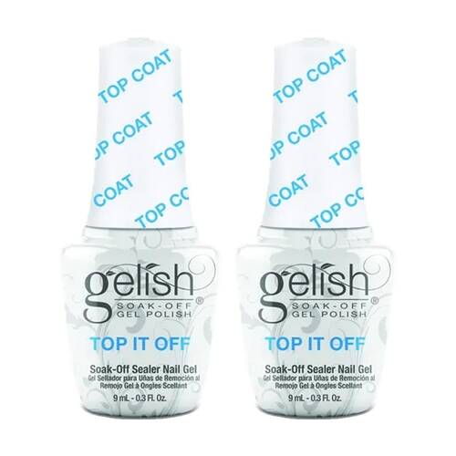2PK Gelish Mini Gel Polish Top It Off High Shine Sealer Bottle 9ml
