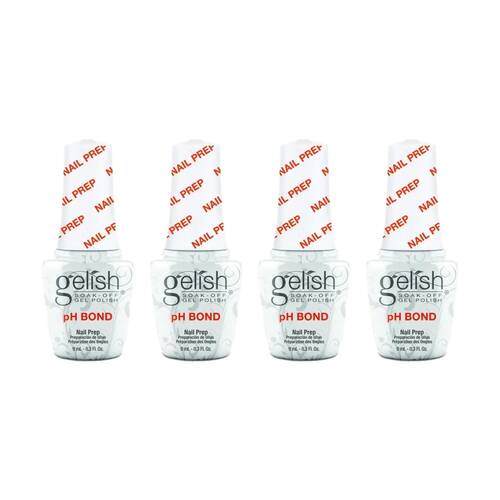 4PK Gelish Mini Gel Polish Ph Bond Natural Nail Prep Removes Oils 9ml