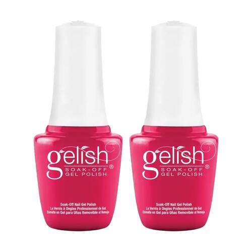 2PK Gelish Mini UV LED Soak Off Gel Nail Polish Prettier In Pink 9ml