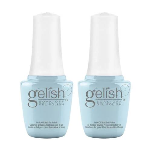 2PK Gelish Mini UV LED Soak Off Gel Nail Polish Colour Water Baby 9ml