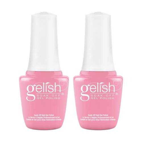 2PK Gelish Mini UV LED Soak Off Gel Nail Polish Look At You, Pink-Achu! 9ml