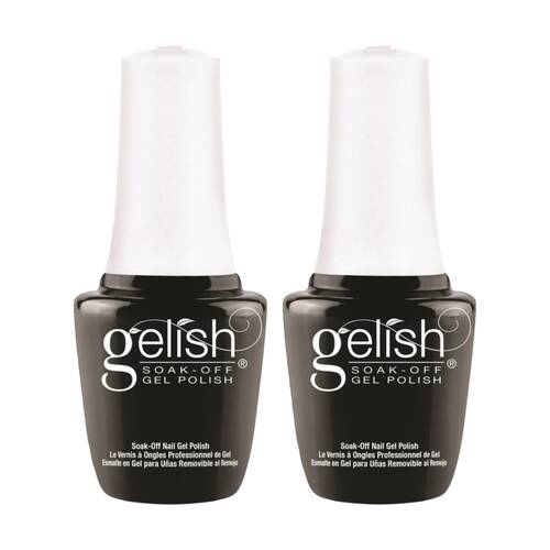 2PK Gelish Mini UV LED Soak Off Gel Nail Polish Black Shadow 9ml