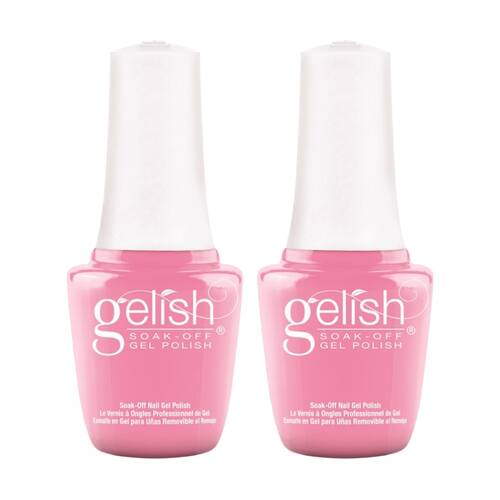 2PK Gelish Mini UV LED Soak Off Gel Nail Polish Make You Blink Pink 9ml