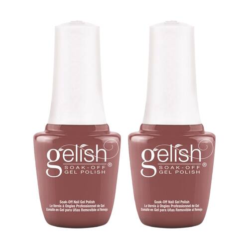 2PK Gelish Mini UV LED Soak Off Gel Nail Polish Colour Mauvy-Mauve 9ml