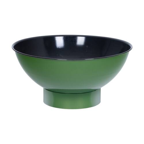 Glow Ignite Outdoor Fire Bowl Pit W/ Pedestal Base & Enamelled Steel Green 73cm