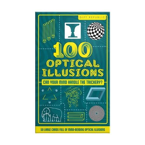 Gift Republic 100 Mind-Bending Optical Illusions Trick Card Game Multicolour