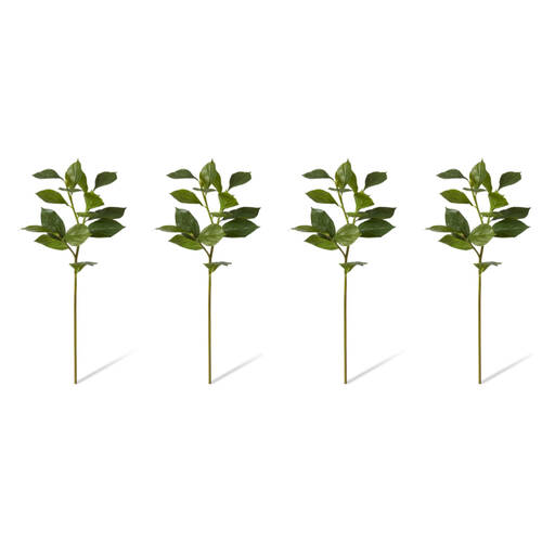 4PK E Style Hydrangea Leaf Spray Realistic Artificial Flower Green 30x30x81cm