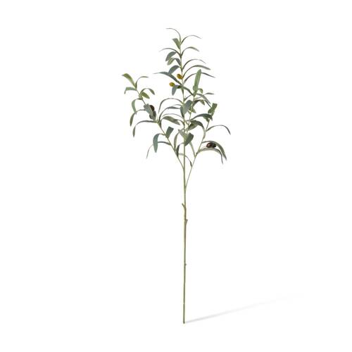 E Style Olive Spray Realistic Artificial Flower Plastic Grey Green 81cm
