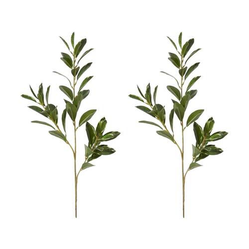 2PK E Style Shikiba Spray Realistic Artificial Flower Plastic Green 25x18x72cm