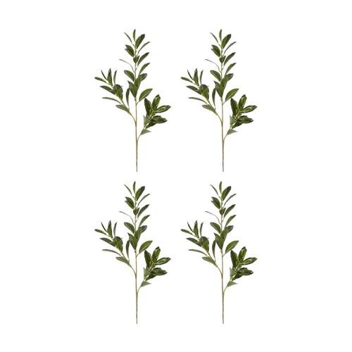 4PK E Style Shikiba Spray Realistic Artificial Flower Plastic Green 25x18x72cm
