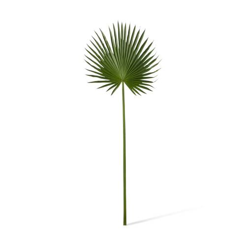 E Style Palm Fan Leaf Realistic Artificial Flower Plastic Green 45x1x112cm