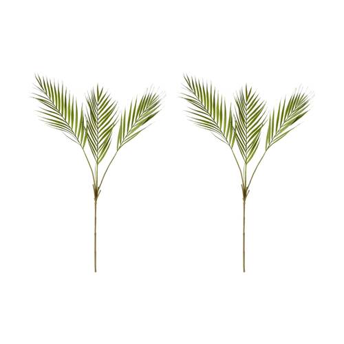 2PK E Style Palm Leaf Spray Realistic Artificial Flower Plastic Green 97cm