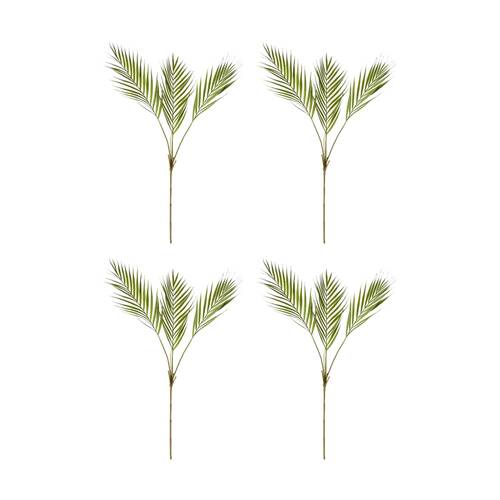 4PK E Style Palm Leaf Spray Realistic Artificial Flower Plastic Green 97cm