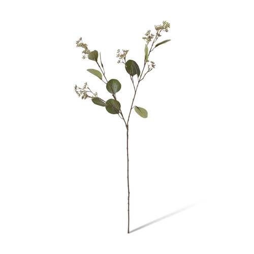 E Style Eucalyptus Seed Spray Realistic Artificial Flower Grey Green 75cm