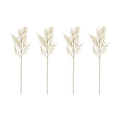 4PK E Style Wheat Grass Stem Realistic Artificial Flower Plastic Natural 89cm