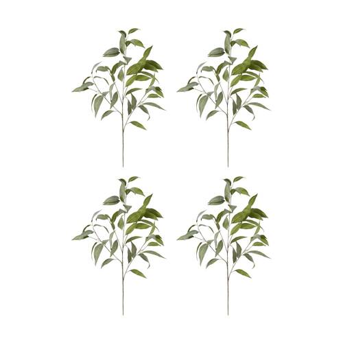 4PK E Style Eucalyptus Spray Realistic Artificial Flower Grey Green 50x40x94cm