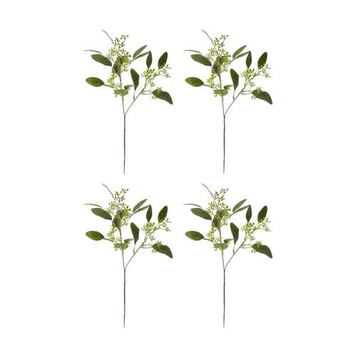 4PK E Style Eucy Seeding Spray Realistic Artificial Flower Plastic Green 48cm
