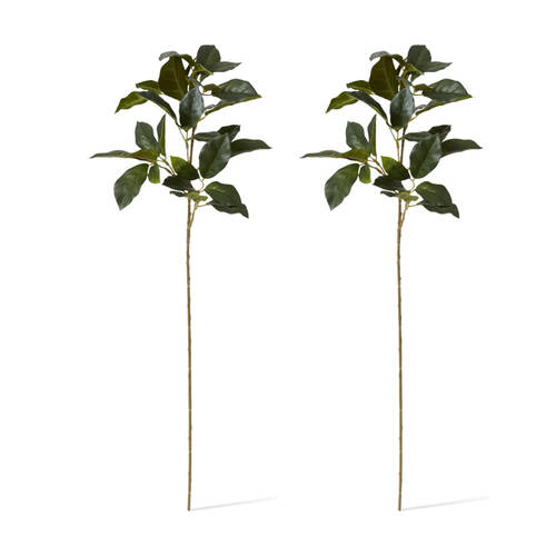 2PK E Style Viburnum Spray Realistic Artificial Flower Plastic Green 17x20x66cm