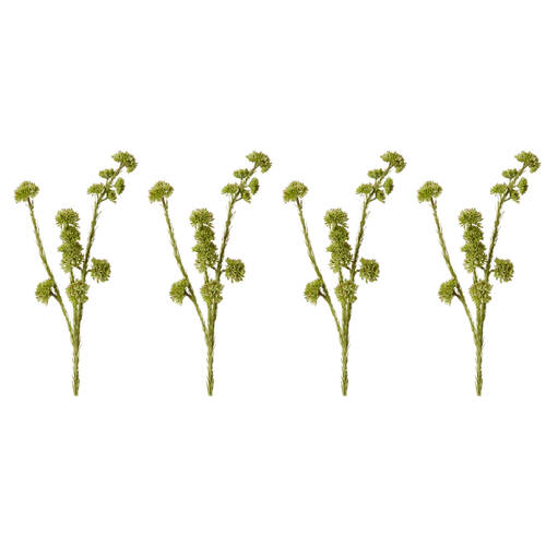 4PK E Style Seeding Mini Spray Realistic Artificial Flower Green 13x10x56cm