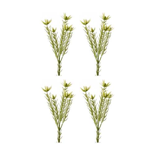 4PK E Style Leucadendron Spray Realistic Artificial Flower Plastic Green 72cm