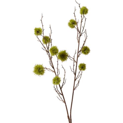 E Style Spikey Chestnut Branch Realistic Artificial Flower Plastic Green 106cm