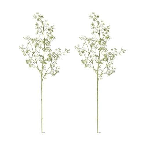 2PK E Style Eucalyptus Seeding Stem Realistic Artificial Flower Green 74cm