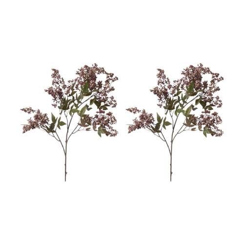 2PK E Style Pepper Berry Spray Realistic Artificial Flower Mauve 45x24x110cm
