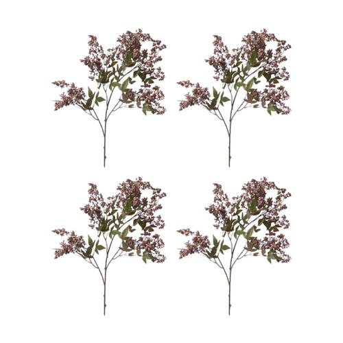 4PK E Style Pepper Berry Spray Realistic Artificial Flower Mauve 45x24x110cm