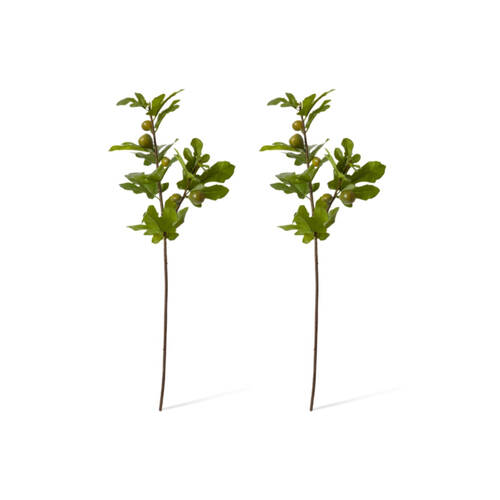 2PK E Style Fig Branch Realistic Artificial Flower Plastic Green 20x32x86cm