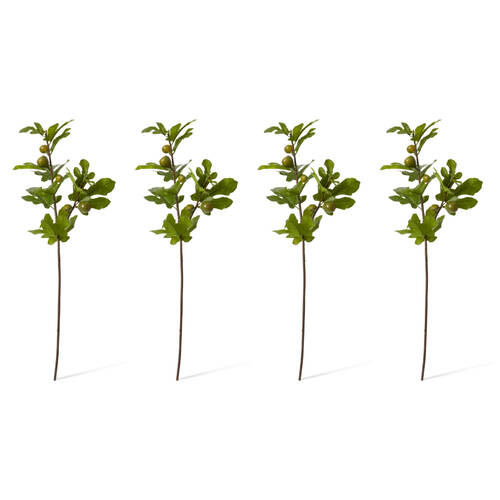 4PK E Style Fig Branch Realistic Artificial Flower Plastic Green 20x32x86cm