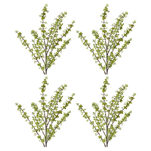 4PK E Style Jade Stem Realistic Artificial Flower Plastic Green 16x34x97cm