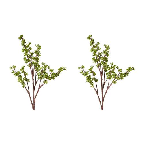 2PK E Style Eucalyptus Seeding Spray Realistic Artificial Flower Green 62cm