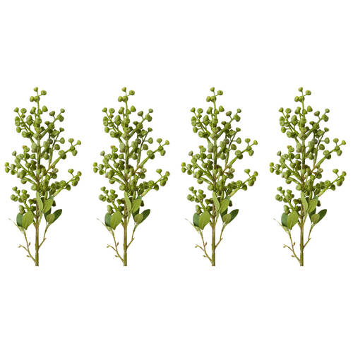 4PK E Style Eucy Nut Pick Realistic Artificial Flower Plastic Green 10x7x53cm