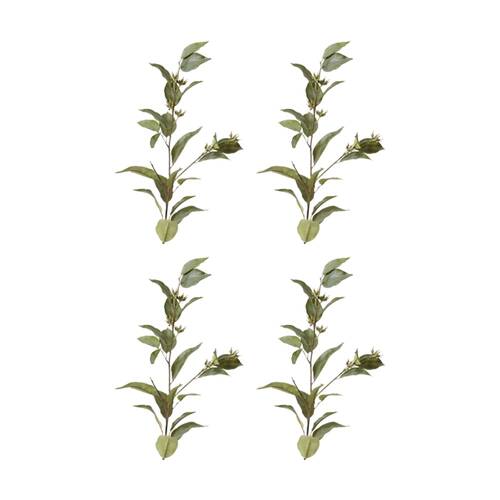 4PK E Style Eucalyptus Seed Spray Realistic Artificial Flower Grey 30x20x112cm