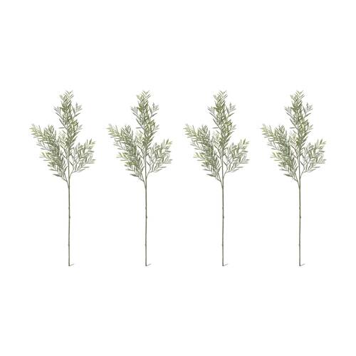 4PK E Style Acacia Spray Realistic Artificial Flower Grey Plastic 20x14x78cm