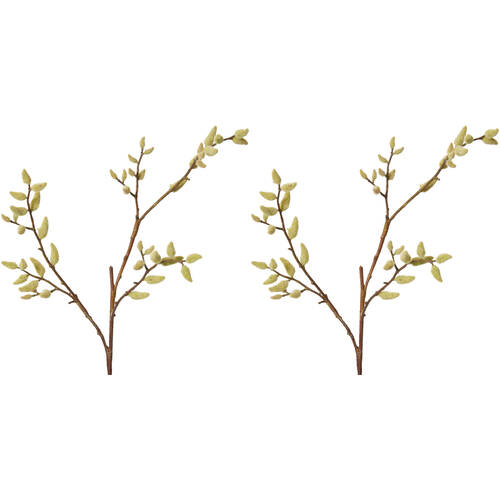 2PK E Style Magnolia Budding Stem Realistic Artificial Flower Natural 99cm