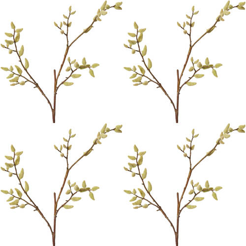 4PK E Style Magnolia Budding Stem Realistic Artificial Flower Natural 99cm