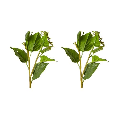 2PK E Style Lilac Seed Spray Realistic Artificial Flower Plastic Green 67cm