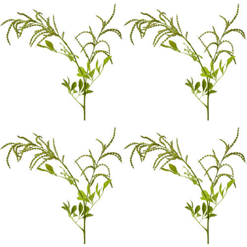 4PK E Style Astibe Spray Realistic Artificial Flower Plastic Green 69cm