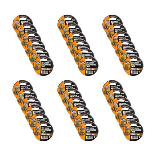 36PK Tool Masters Multi-Purpose Adhesive Packaging Tape Roll 48mm x 50m Brown