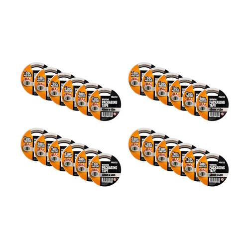 24PK Tool Masters Warning Fragile Printed Packaging Tape Roll 48mm x 40m