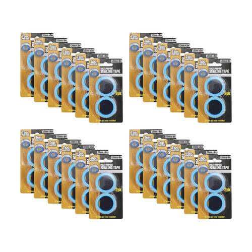 24x 2pc Tool Masters Multi-Purpse Sealing Tape Rolls 12mm x 8m Blue