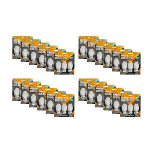 24x 3pc Tool Masters Removeable Oval Hooks Set Holds 2kg 53x33mm White