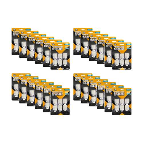 24x 6pc Tool Masters Removeable Square Hooks Set Holds 500g 27x27mm Clear