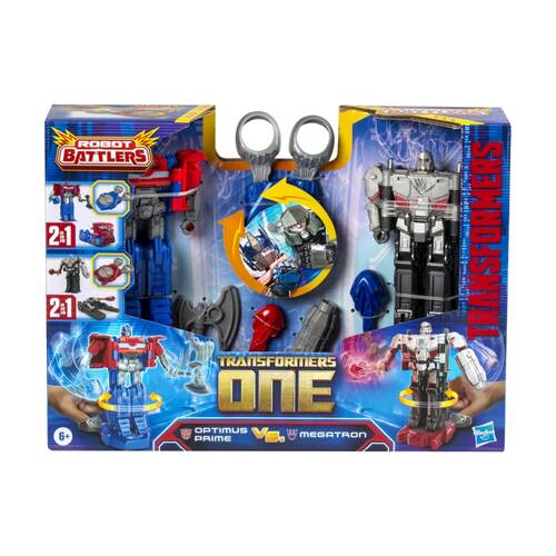 2pc Transformers One Robot Battlers Kids Play Toy 6y+ Optimus Prime VS Megatron