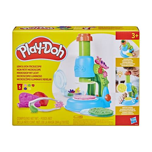 Playdoh Light & Look Microscope Modeling Compound Kids Play Toy Multicolour