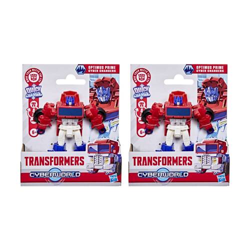 2PK Transformers Cyberworld Cyber Changers Kids Figure Play Toy 6y+ Assorted