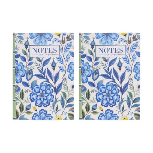 2PK LVD Textured Cover Notebook Journal W/ Medium Morris 21.5x15x2cm