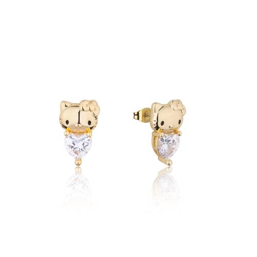 Couture Kingdom Hello Kitty April Stud Earrings Gold Plated Brass 5y+